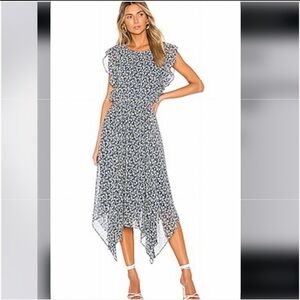 1. State Blue and White Floral Midi Dress